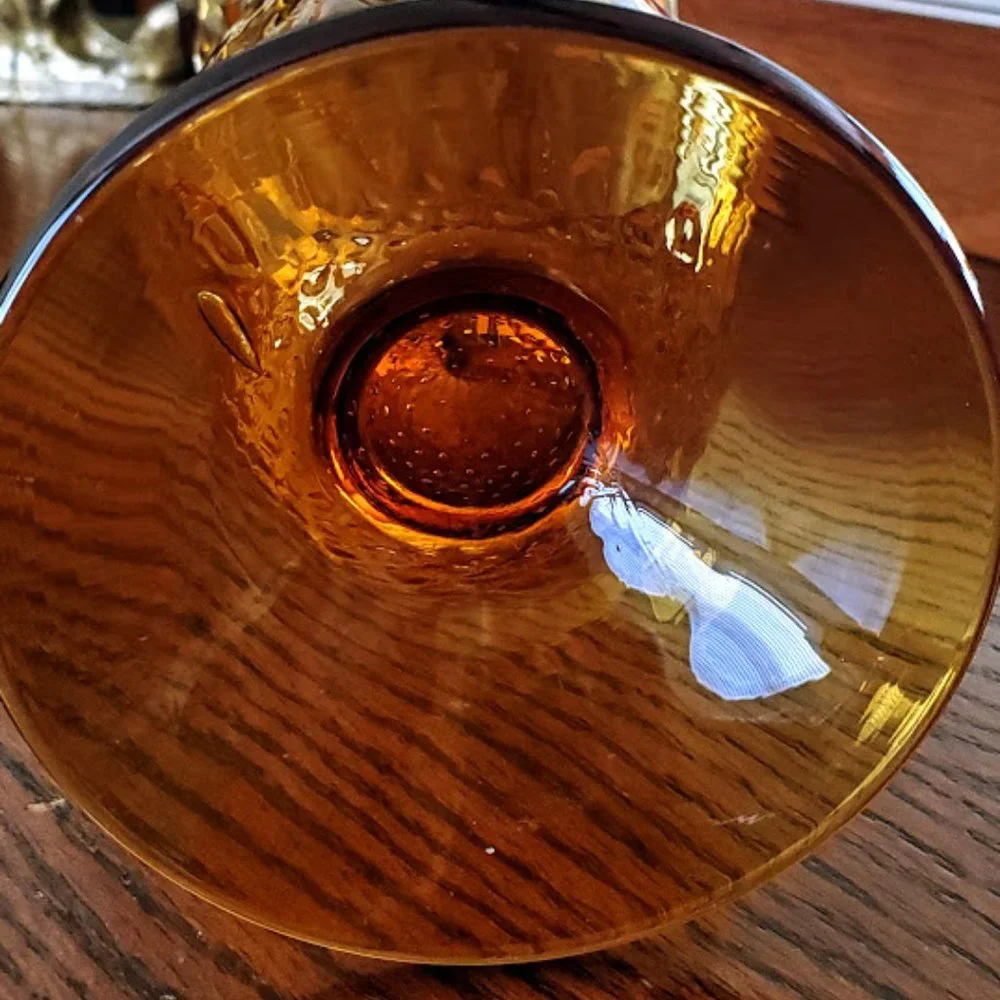 Vintage Empoli Amber Vase - Picture 8 of 9